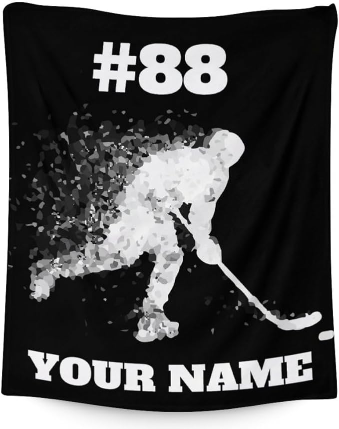 Boys Hockey Gifts - Ice Hockey Blanket for Girls - Kids Throw Blankets for Girls - 50"x60" Soft Warm Throws for Sofa