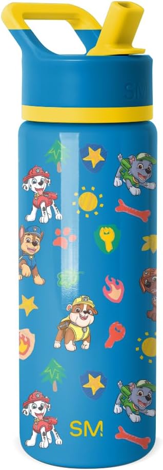 Simple Modern Kids Summit Water Bottle with Straw Lid | Paw Patrol 18oz Stainless Steel Cup Insulated Tumbler for Toddlers, School | Outdoor Adventures