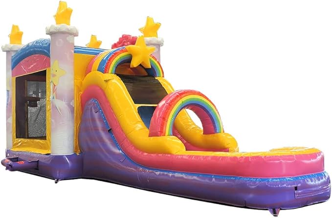 TentandTable Inflatable Bounce House Water Slide for Kids 5-12 Large, Commercial Grade Mega Bouncy Castle for Adults, Jump House, Includes Electric Air Blower, 32' L x 16' W x 15' H, Unicorn