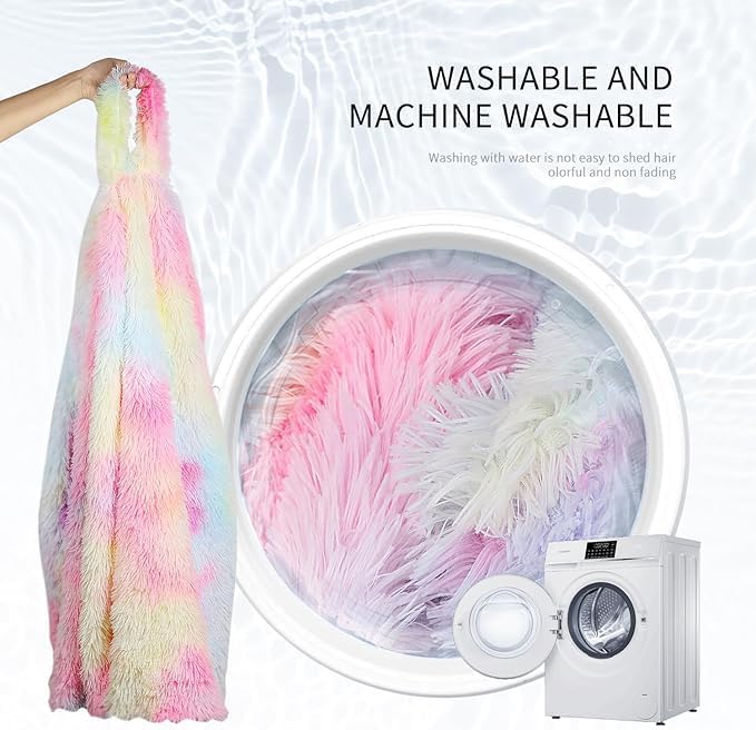 Fluffy Faux Fur Bean Bag Chair for Living Room, Bean Bag Chairs for Kids/Teens,Premium Furry Anti-Slip Bean Bag for Organizing Plush Toys