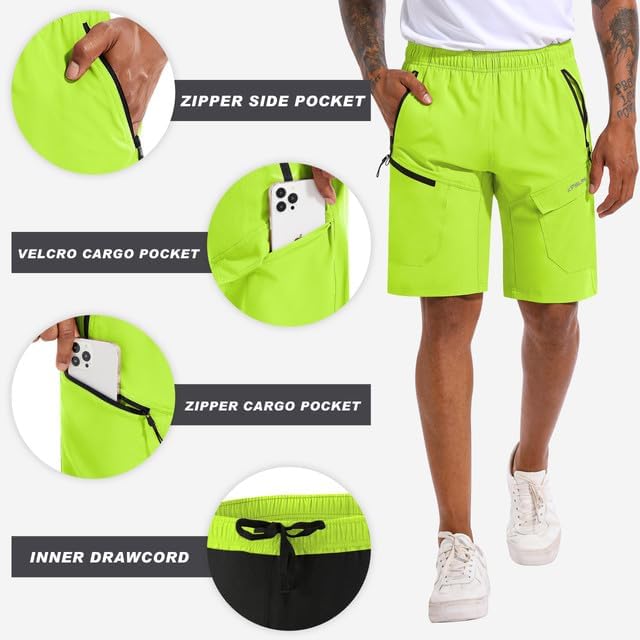 Men's Mountain Bike Shorts 3D Padded Baggy Bicycle Riding Cycling Shorts Quick Dry Lightweight Biking Shorts