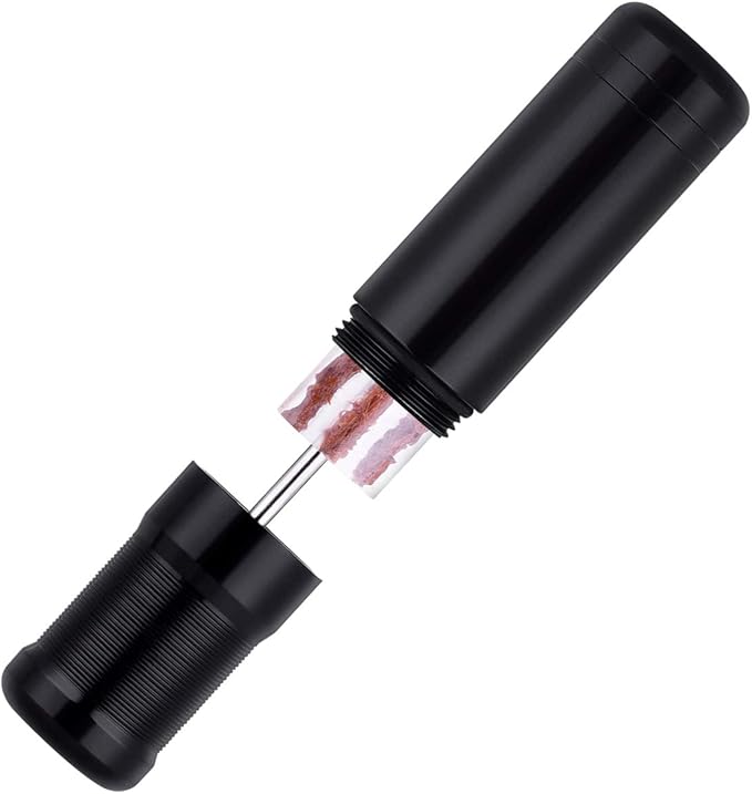 Tubeless Bike Tire Repair Kits，for Road Bicycle and Mountain Bike MTB Tires Fix a Puncture or Flat, Includes Storage Canister Plugger Tool with Plugs, 5 Bacon Strips