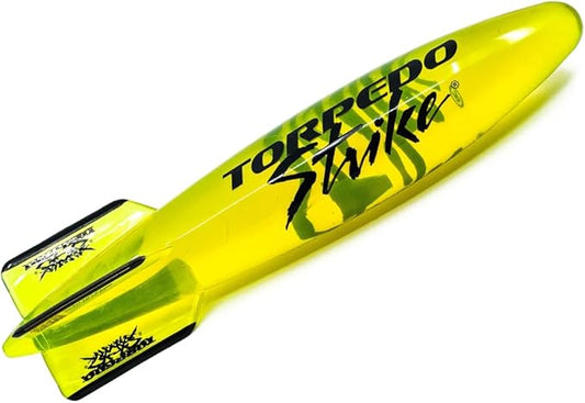 DartFin 11.25" Pro Size Ultra Premium Pool Torpedo Rocket Glides Up to 40 Feet Like Underwater Football for Underwater Passing Games Underwater Torpedo Large Diving Toy Glider (Yellow)