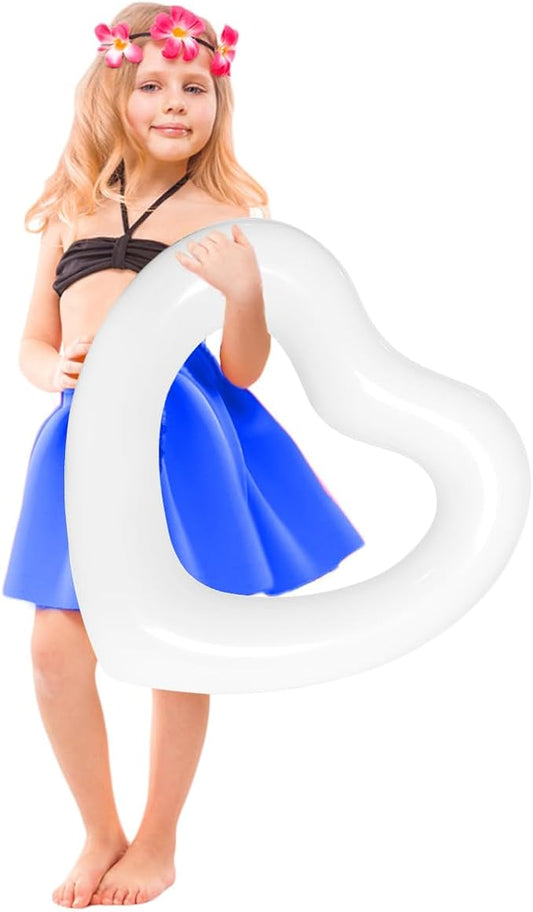 ZHUYNXIR Heart Swimming Pool Float Loungers Tube, Water Fun Beach Party Toys for Kids，Birthday Scene Layout Props.