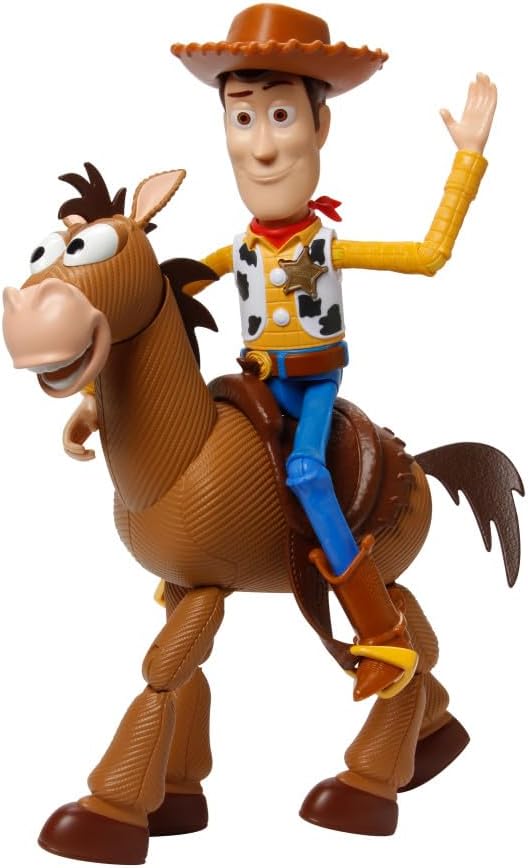 Mattel Disney Pixar's Toy Story 4 Woody and Buzz Lightyear 2-Character Pack, Movie-inspired Relative-Scale for Storytelling Play