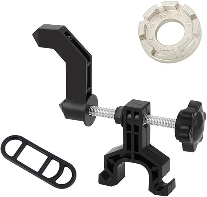 Portable Bicycle Wheel Truing Stand Bike Mini Rims Adjustment Repair Mount Tools Spoke Wrench Black