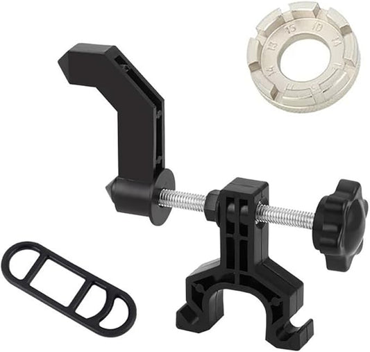 Portable Bicycle Wheel Truing Stand Bike Mini Rims Adjustment Repair Mount Tools Spoke Wrench Black