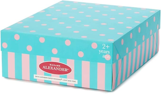 Madame Alexander 12" Lavender Check Huggums, Light Skin Tone