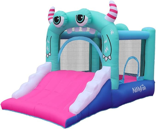 AirMyFun Inflatable Bounce House for Kids, Wide Slide & Jumping Inflatable Bouncer - Toddler Bounce House with Blower for Kids Use Fun Indoor&Outdoor
