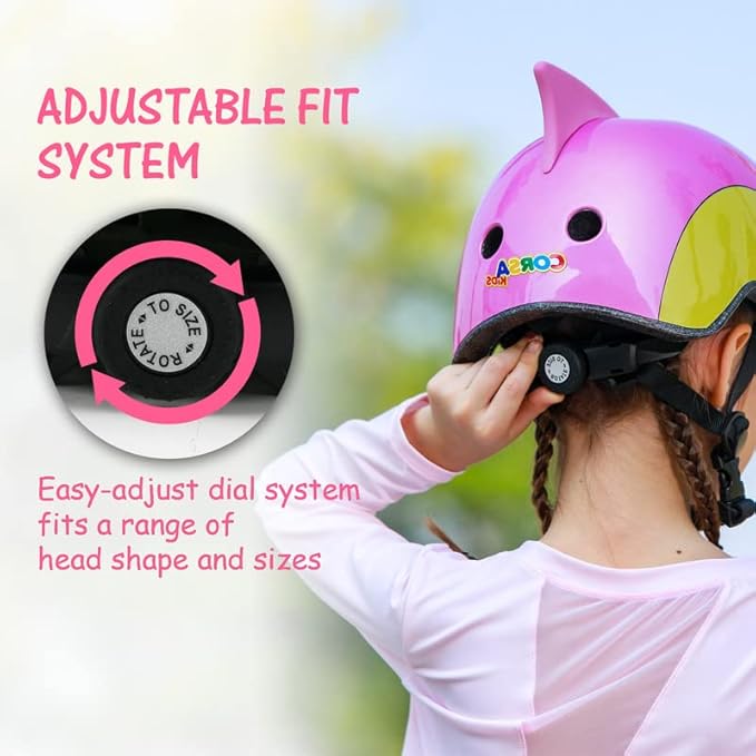 Kids Toddler Bike Helmet, Adjustable and Multi-Sport for Child Boys and Girls, 2 Sizes