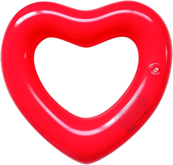 ZHUYNXIR Heart Swimming Pool Float Loungers Tube, Water Fun Beach Party Toys for Kids，Birthday Scene Layout Props.