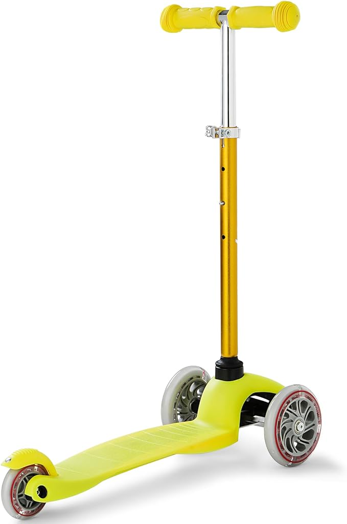 Kids Scooter, Children and Toddler 3 Wheel Kick Scooter for Boys & Girls Ages 2-5, LED Lighted Wheels and 3 Adjustable Height Handlebars, Lean-to-Steer