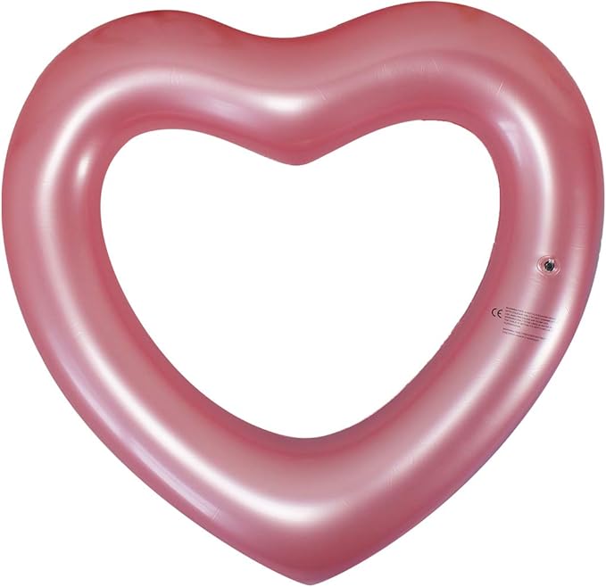 ZHUYNXIR Heart Swimming Pool Float Loungers Tube, Water Fun Beach Party Toys for Kids，Birthday Scene Layout Props.