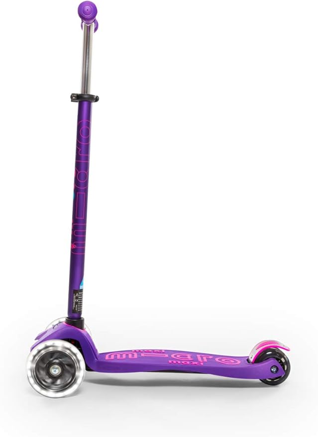 Micro Kickboard - Maxi Deluxe LED - Three Wheeled, Lean-to-Steer Swiss-Designed Micro Scooter for Kids with Motion-Activated Light-Up Wheels for Ages 5-12 …