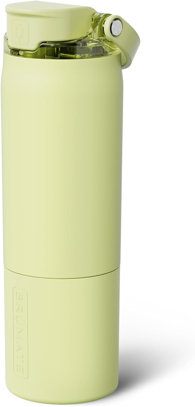 BrüMate Rise 25oz Water Bottle with Covered Silicone Straw | 100% Leakproof Insulated Water Bottle | Cup Holder Friendly Base | 25oz (Prickly Pear)