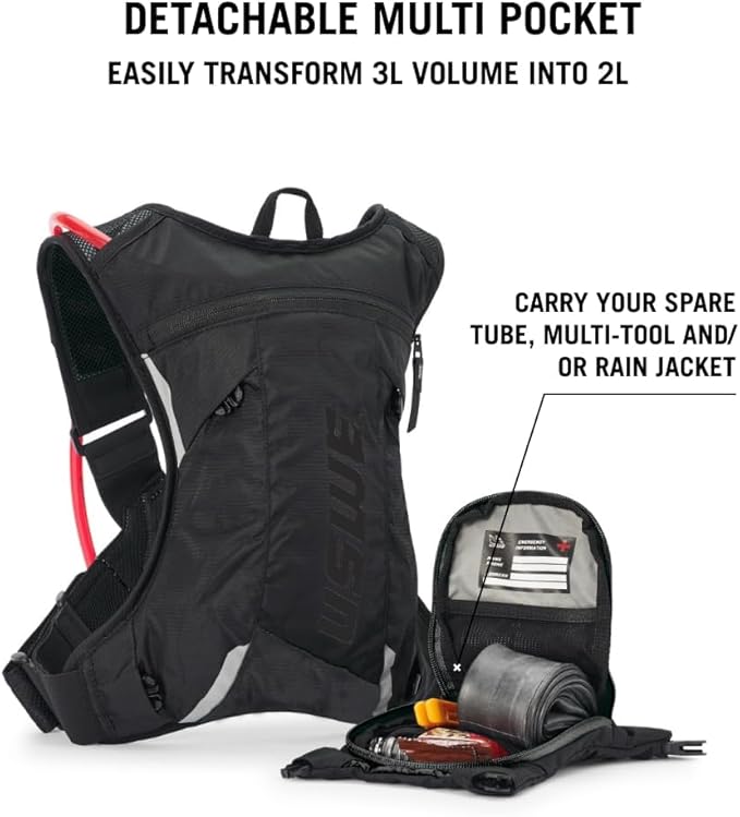 USWE MTB Hydro Hydration Pack with Hydration Bladder - Hydration Backpack for Cycling, Mountain Biking, E-MTB and Gravel Riding, Backpack with Water Bladder
