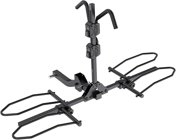 2-Bike Rack Hitch Mount, Fits E-Bikes, Fat Tires up to 5", 160lbs Tilting Hitch Mount Platform Rack for Cars SUVs Trucks -2" Receiver