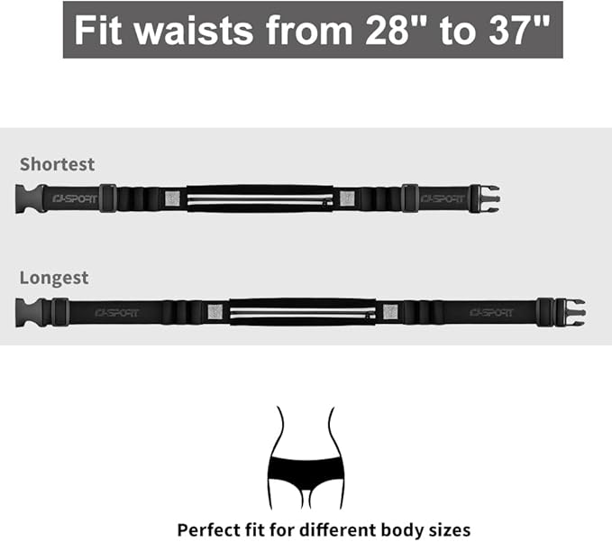 RJ-Sport Triathlon Belt with Pouch - Race Number Bib Holder with 6 Gel Loops, Ideal for Running, Cycling & Marathon (Hot Pink)