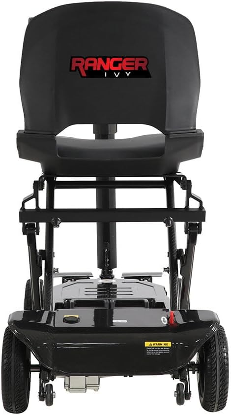 Ranger Ivy: Ultra Lightweight Full Carbon Fiber Folding Mobility Scooter – 35 lbs, Dual Battery, Airline Ready, Compact, Portable, Travel Bag Included