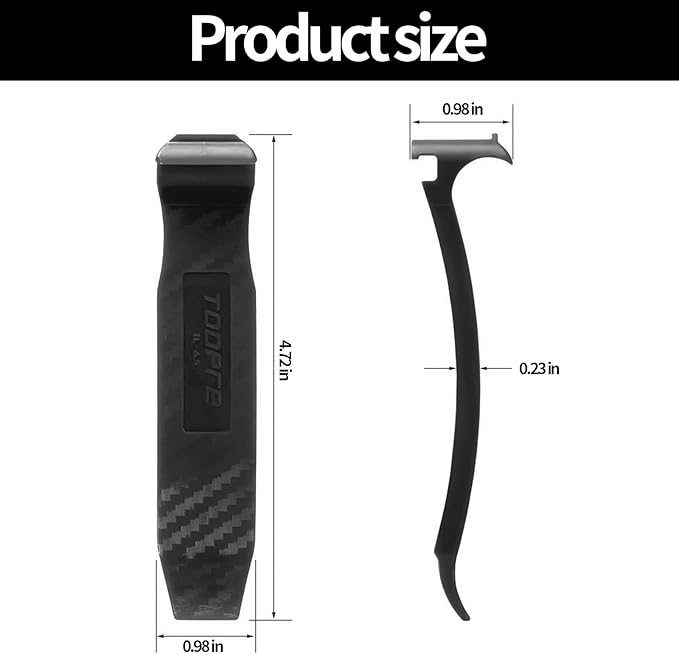 Professional Bike Tire Levers - High-Strength PC Material, Non-Slip Ergonomic Design, Rim Protector for Road/Mountain Bikes(Black)