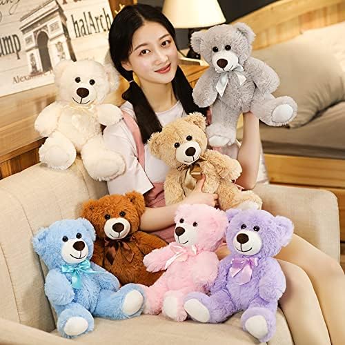 Plush Teddy Bear Stuffed Animal Bear Gift for Kids and Girls, Party Home Decoration 13.8 Inches(Khaki+Khaki)