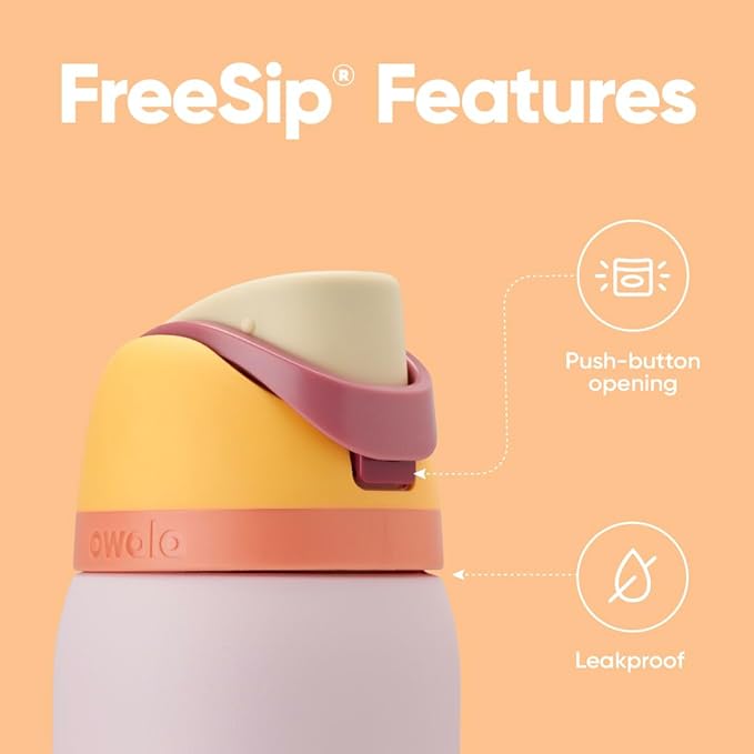 Owala FreeSip Insulated Stainless Steel Water Bottle with Straw for Sports and Travel, BPA-Free Sports Water Bottle, 32 oz, Candy Store