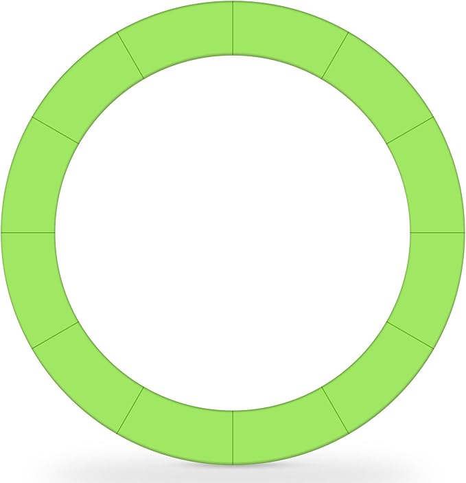 AW 12/13/14/15FT Trampoline Spring Cover Replacement Trampoline Safety Pad Trampoline Accessories, UV-Resistant, PVC EPE Foam Protection Blue/Multicolor/Green