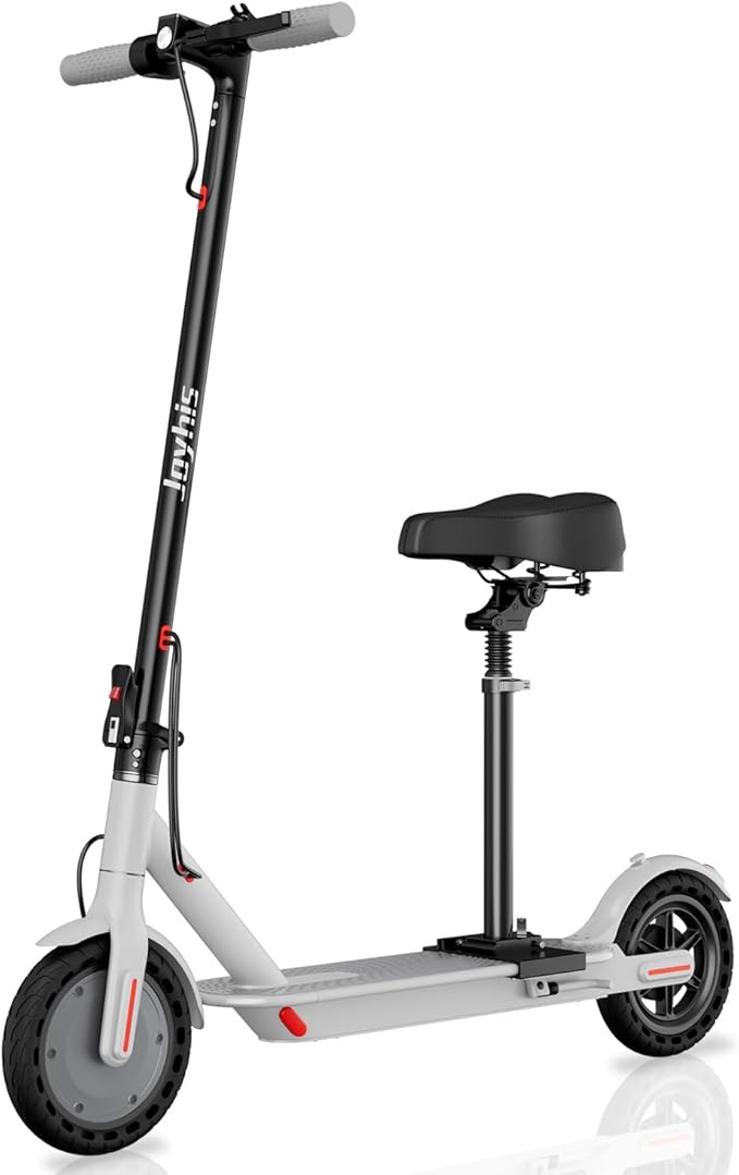 Electric Scooter Adults, Powerful 350W E-Scooter, Max 19 Mph & 15-19 Miles Range Scooters, Folding Scooters with 8.5" Solid Tires, Commuting Scooter Kick Scooter with APP Control (Seats Optional)