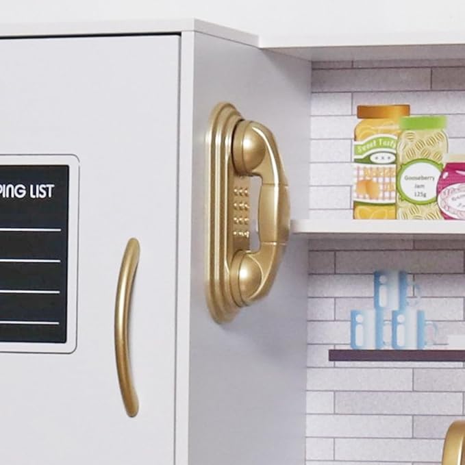 Kids Children Pretend Toy for Babies, Kitchen Playset & Play Kitchen Toy Set with Light, Sink with Faucet, Oven, Microwave, Kitchenware Set Accessories for Ages 3-8 Girls Boys