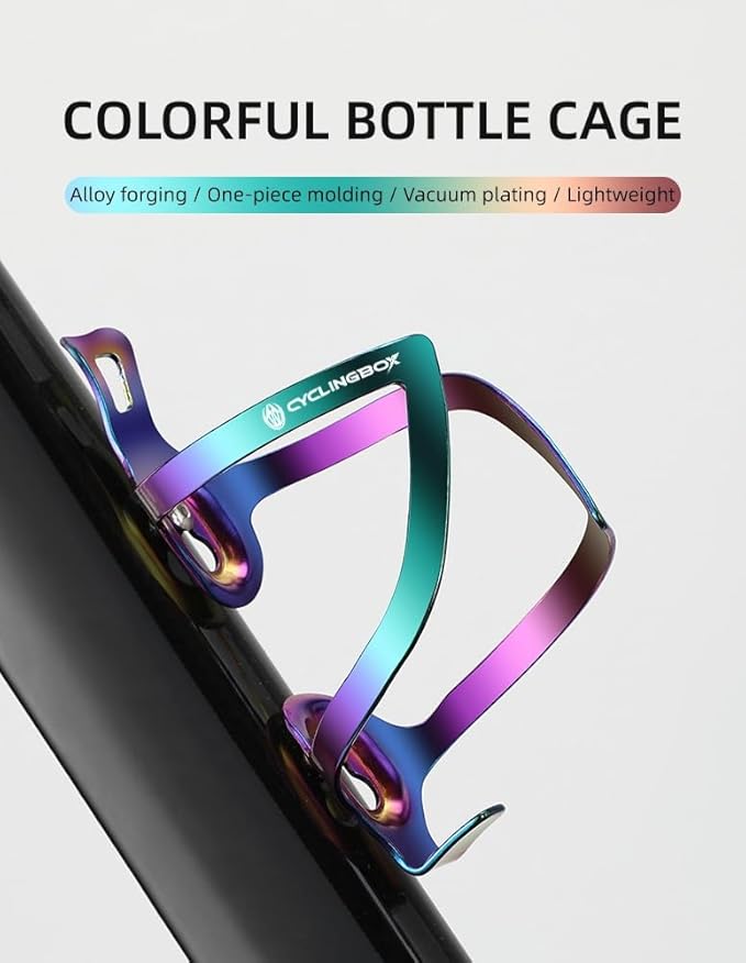 Premium Aluminum Alloy Bike Cup Holder - - Durable Water Bottle Cage for Bicycle, Road Bike, Mountain Bikes (Multicolor)