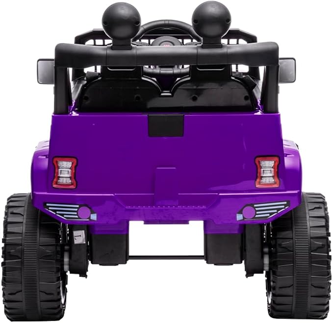 12V Ride On Car, Electric Car for Kids, 12V Ride on Toys, Kids Cars with 3 Speeds Adjustable w/Bluetooth, Parent Remote Control, Spring Suspension, AUX Port-Purple