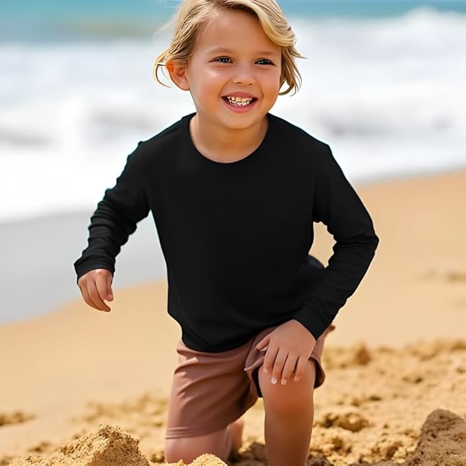 INGEAR Boys' Rash Guard UPF 50+ Swim Shirt - Lightweight, Quick-Dry, Durable Sun Protection for Swimming, Sizes XS-XL