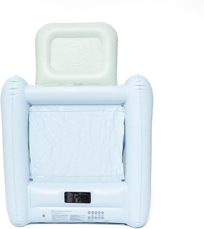 PLAYSMOL Mini Dual Shot Basketball Inflatable Game, Portable Indoor Basketball Hoop for Toddlers & Kids, Arcade-Style Toy with 4 Rubber Balls, Seafoam Colorway, Ages 18m+