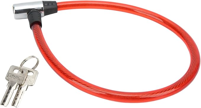 Bike Lock Cable with Key Steel Wire Portable Cable Lock Security Bike Lock for Bike Motorcycle Gate 3 Colors