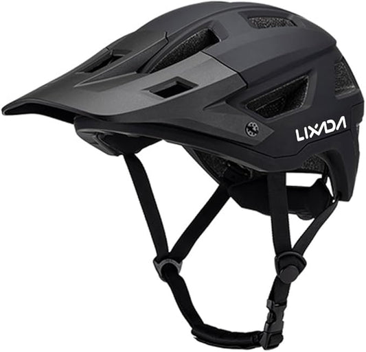 Lixada Adult Bike Helmet Mountain Helmet Road Bike Helmet Adjustable Dial Removable Visor Ventilation Cycling Helmet for Men Women 55-61cm