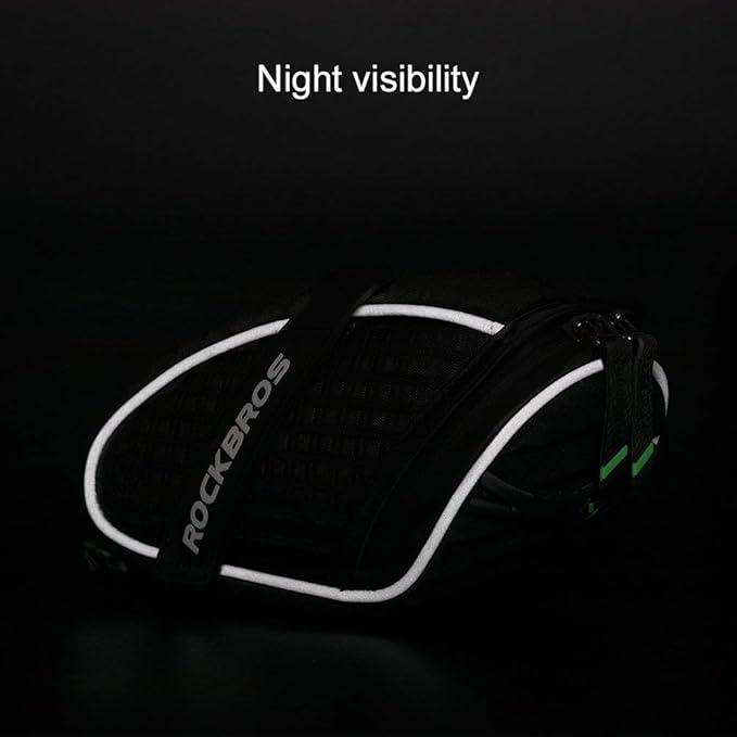 ROCKBROS Bike Seat Bag, Bicycle Saddle Bag Under Seat 3D Shell Cycling Seat Pack for Mountain Road Bikes Black