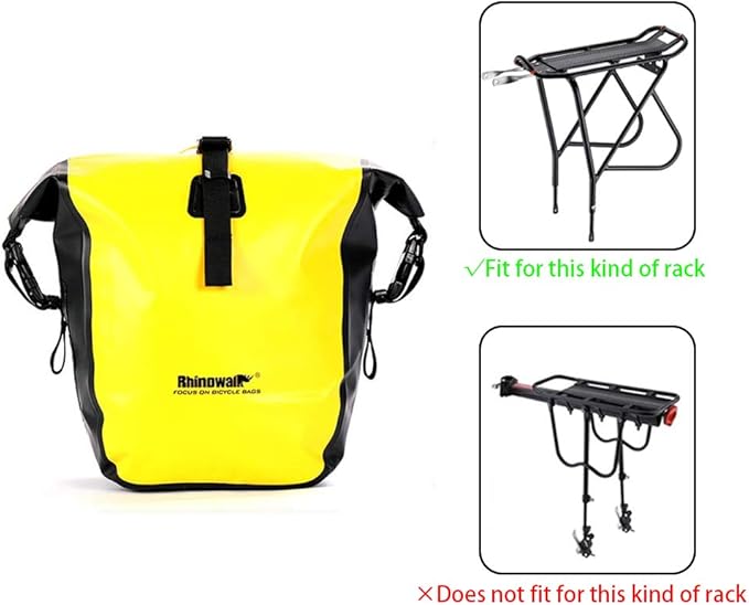 Rhinowalk Bike Bag Waterproof Bike Pannier Bag,(for Bicycle Cargo Rack Saddle Bag Shoulder Bag Laptop Pannier Rack Bicycle Bag Professional Cycling Accessories)