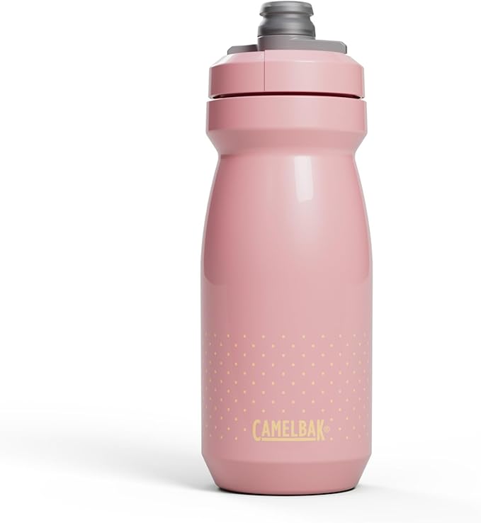 CamelBak Podium 21oz Bike Water Bottle - Easy Squeeze Bottle - Fits Most Bike Cages, Coral Sunset