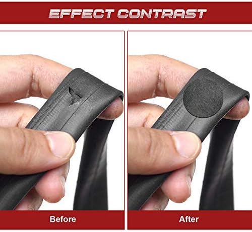 40 Pieces Bicycle Tire Repair Kit Includes 36 Pieces Glueless Bike Tube Patches Self Adhesive Bicycle Tire Patches Included Round Square Rectangle and 4 Pieces Metal Rasps for Road Mountain Bikes