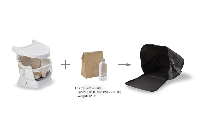 5-in-1 High Chair for Baby & Toddler - Convertible Baby Dining Seat - Portable Floor/Booster Seat - Tray w. Cover - 5-Point Harness - Building Block Table & Stool (Gray) + Travel Carry Bag