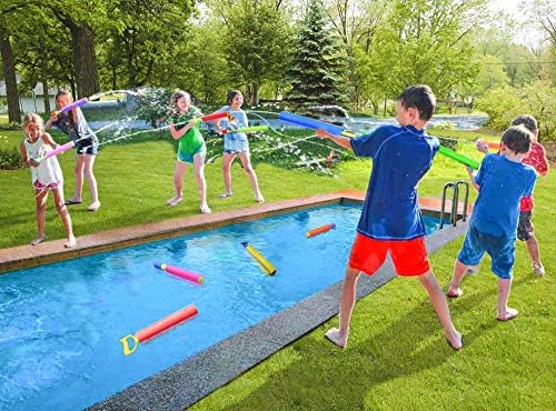 Water Squirter for Kids-6 Pack 35ft Range Water Shooter Water Blaster for Kids Foam Pool Water Gun Cannon for Boys Girls Adults Summer Fun in Swimming Pool, Beach