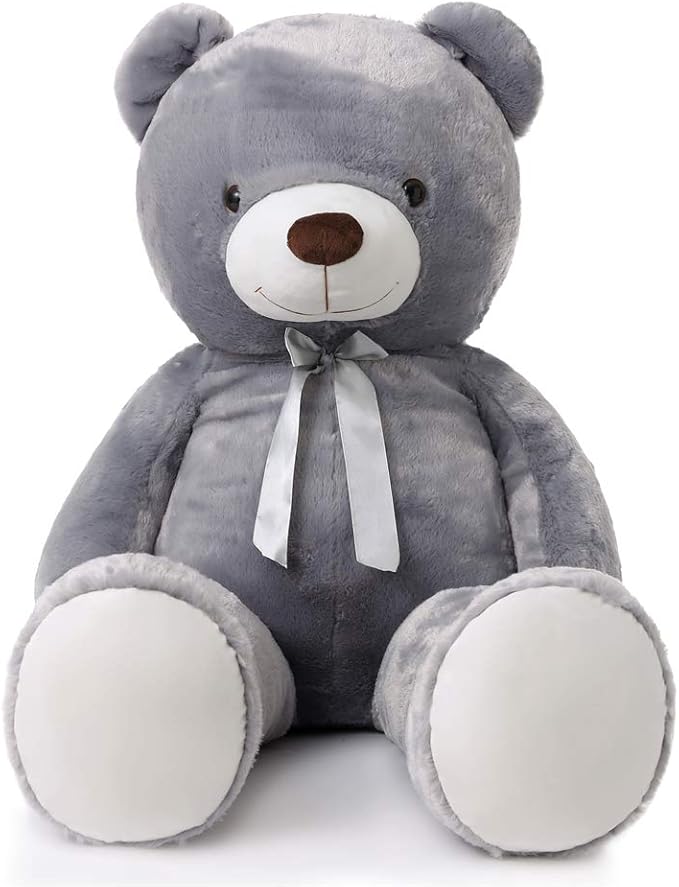 MaoGoLan Giant Grey Teddy Bear 47 inch 4 feet Large Stuffed Gray Teddy Bears Stuffed Animals for Girlfriend Children