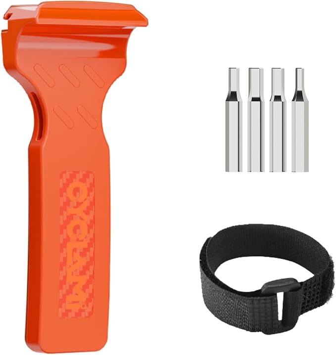 2-in-1 Bike Tire Levers Tool Kit - Ultra Strong Portable Tire Removal Crowbar for Road & Mountain Bikes - Durable Bicycle Tire Repair Tools, Easy Install/Remove for Standard Tires Orange