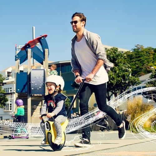 12in Hand Push Unicycle for Kids,Light Unicycle Bikes with Light/Handrails/Auxiliary Wheels,Kids Unicycle Bicycles,Parent-Child Unicycle Bike,Unicycle Balance Bikes