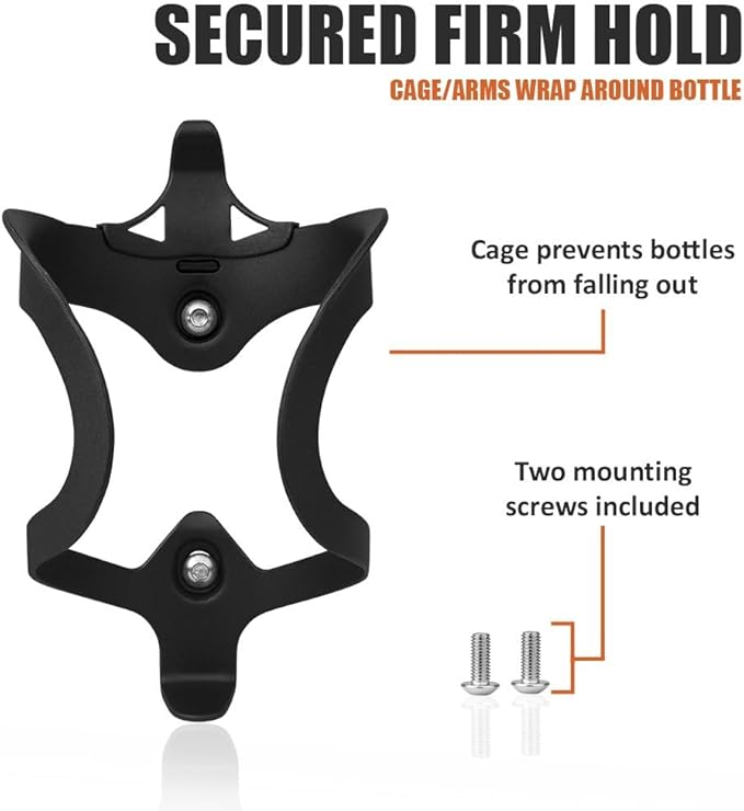 Ibera Bike Water Bottle Holder, Quick Access Water Bottle Holders for Bike with Firm Grip, Lightweight Aluminum Cage, Fits Standard & Oversized Bottles, Stylish Easy Mount Bikes Bottle Holder