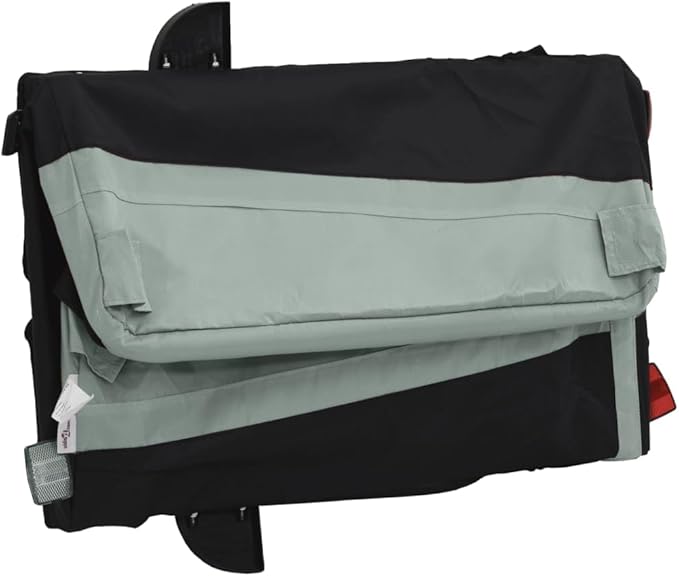 Bike Trailer Bicycle Cargo Trailer, Bike Wagon Trailer, Bike Cart with Safety Flag, Black and Gray 99.2 lb Iron, 53.9"x27.2"x23.2"