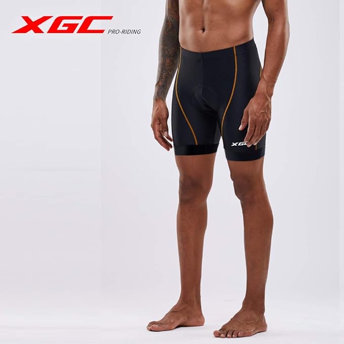 XGC Men's Cycling Underwear Shorts with High-Density High-Elasticity and Highly Breathable 4D Gel Padded