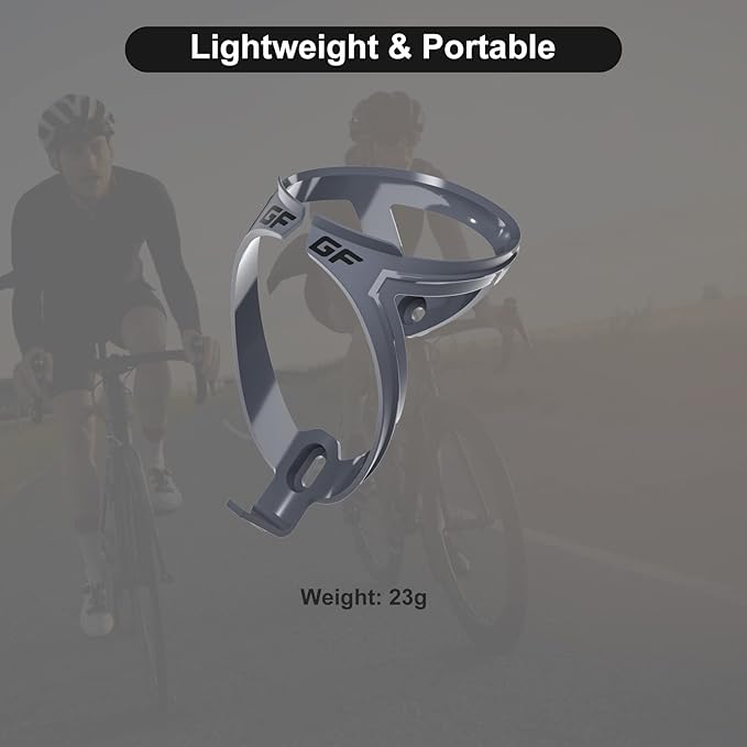 GEMFUL 24 oz Cycling Water Bottle and Cage Set BPA Free Bike Water Bottle Holder Combo Lightweight Leakproof Drink Bottles fits MTB Mountain Road Bicycle Sports Gym Workout