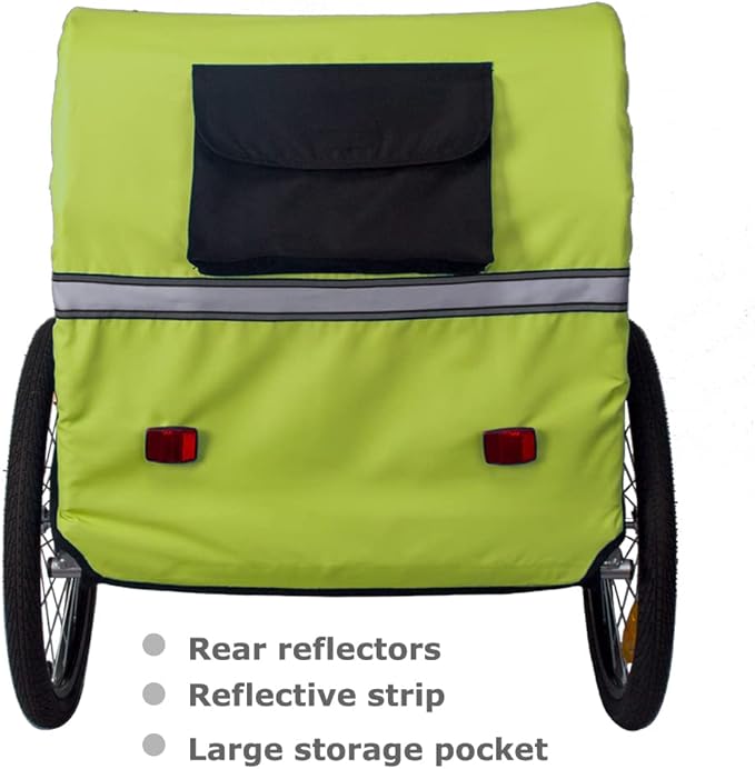 Veelar Sports Bike Trailer Double Seat for 1 or 2 Toddlers, Kids, Child Bicycle Carrier