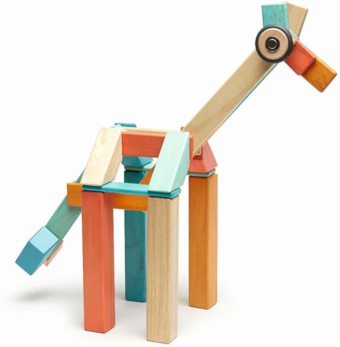 42 Piece Tegu Magnetic Wooden Block Set, Sunset, 1-99 years old